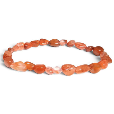 Bracelet cornaline naturelle Brésil A (grains 5-7mm)