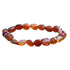 Bracelet cornaline naturelle Brésil A (grains 5 - 7mm) - La Boite à Cailloux
