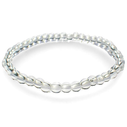 Bracelet cristal de roche Brésil A (boules 3 - 4mm) - La Boite à Cailloux