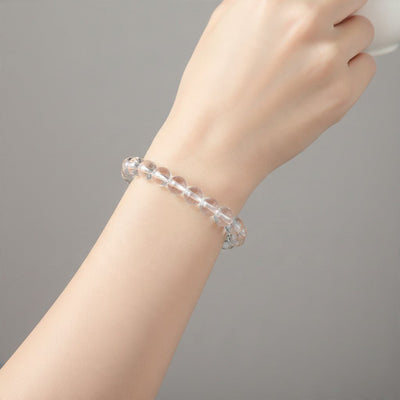 Pulsera de cristal de roca Brasil A (bolas 7-8mm)