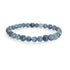 Bracelet cyanite bleue ou disthène naturelle Inde A (boules 5 - 6mm) - La Boite à Cailloux