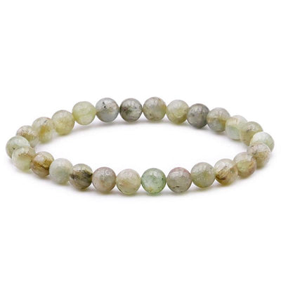 Pulsera Cianita verde India A (bolas 7-8mm)