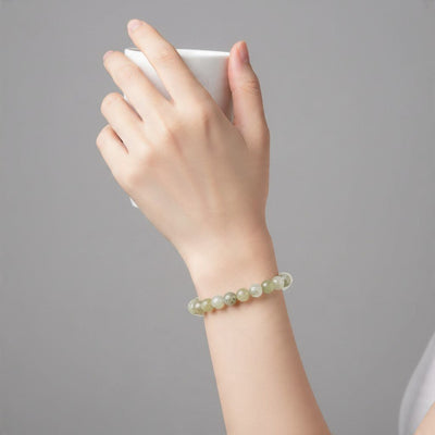 Armband aus grünem Cyanit Indien A (Kugeln 7-8 mm)