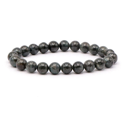 Pulsera cianita verde negra India AA (bolas 7.5-8.5mm)
