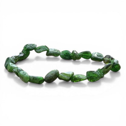 Bracelet diopside Etats - Unis A+ (grains 5 - 7mm) - La Boite à Cailloux