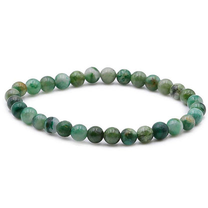 Bracelet diopside Vert Etats - Unis B (boules 5 - 6mm) - La Boite à Cailloux