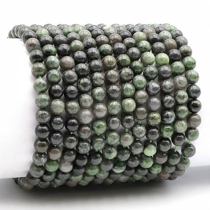 Bracelet diopside Vert Etats - Unis B (boules 5 - 6mm) - La Boite à Cailloux