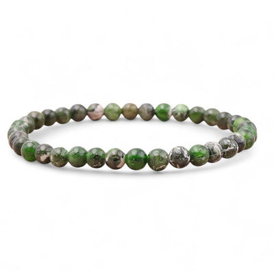 Bracelet diopside Vert sur gangue Etats-Unis AA (boules 4,5-5,5mm)