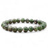 Bracelet diopside Vert sur gangue Etats - Unis AA (boules 8,5 - 9,5mm) - La Boite à Cailloux