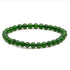 Bracelet dioptase Namibie AA+ (boules 5 - 6mm) - La Boite à Cailloux