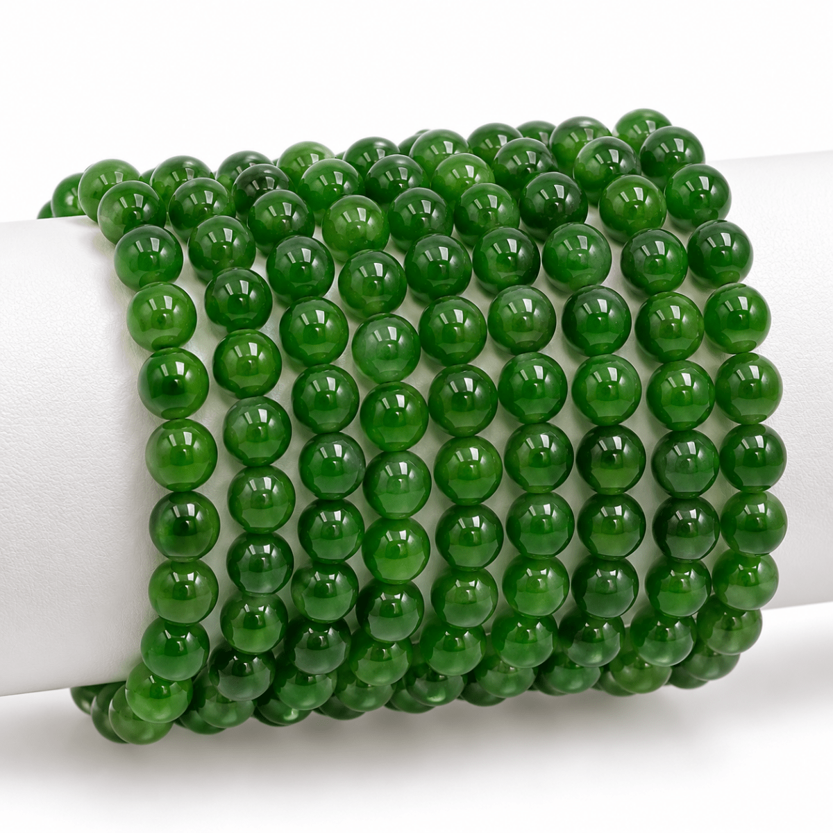 Bracelet dioptase Namibie AA+ (boules 5-6mm) - La Boite à Cailloux