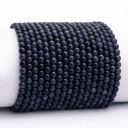 Bracelet dumortiérite Namibie A (boules 3 - 4mm) - La Boite à Cailloux