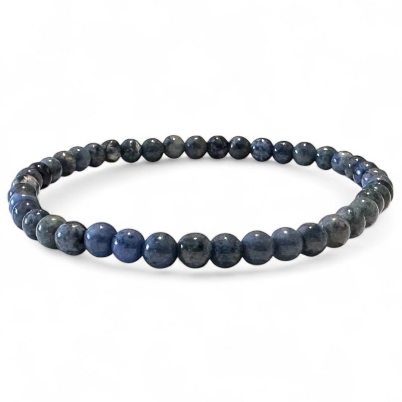 Bracelet dumortiérite Namibie A (boules 3 - 4mm) - La Boite à Cailloux