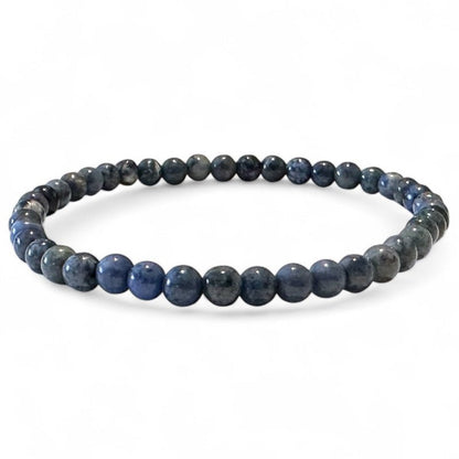 Bracelet dumortiérite Namibie A (boules 3 - 4mm) - La Boite à Cailloux
