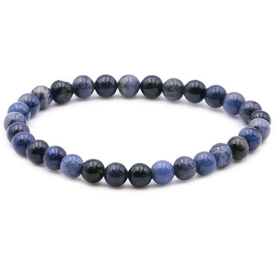 Namibian dumortierite bracelet A (5-6mm beads)