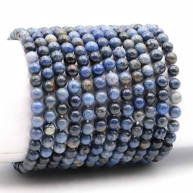 Bracelet dumortiérite Namibie A (boules 5 - 6mm) - La Boite à Cailloux