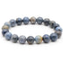Bracelet dumortiérite Namibie AA (boules 10mm) - La Boite à Cailloux