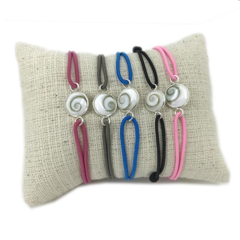 Bracelet élastique Oeil de Ste Lucie argent - La Boite à Cailloux