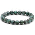 Bracelet émeraude Brésil A (boules de 9,5 - 10,5mm) - La Boite à Cailloux