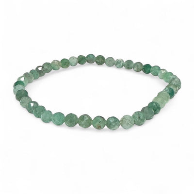 Bracelet emeraude Brésil A (perles facettées 3-4mm)