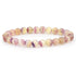 Bracelet fluorine jaune violette Chine AA+ (boules 7,5 - 8,5mm) - La Boite à Cailloux