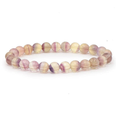 Pulsera Fluorita Amarillo Violeta China AA+ (bolas 8.5-9.5mm)