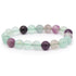 Bracelet fluorine multicolore Chine A (boules de 10mm) - La Boite à Cailloux