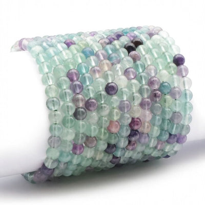 Pulsera Fluorita Multicolor China A (bolas 5-6mm)