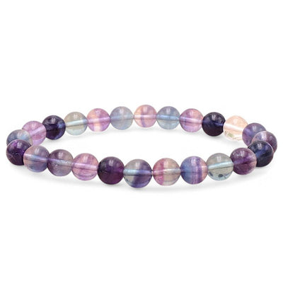 Pulsera fluorita multicolor China AA+ (bolas 7-8mm)