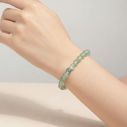 Bracelet fluorine verte Chine A+ (boules 7-8mm) - La Boite à Cailloux