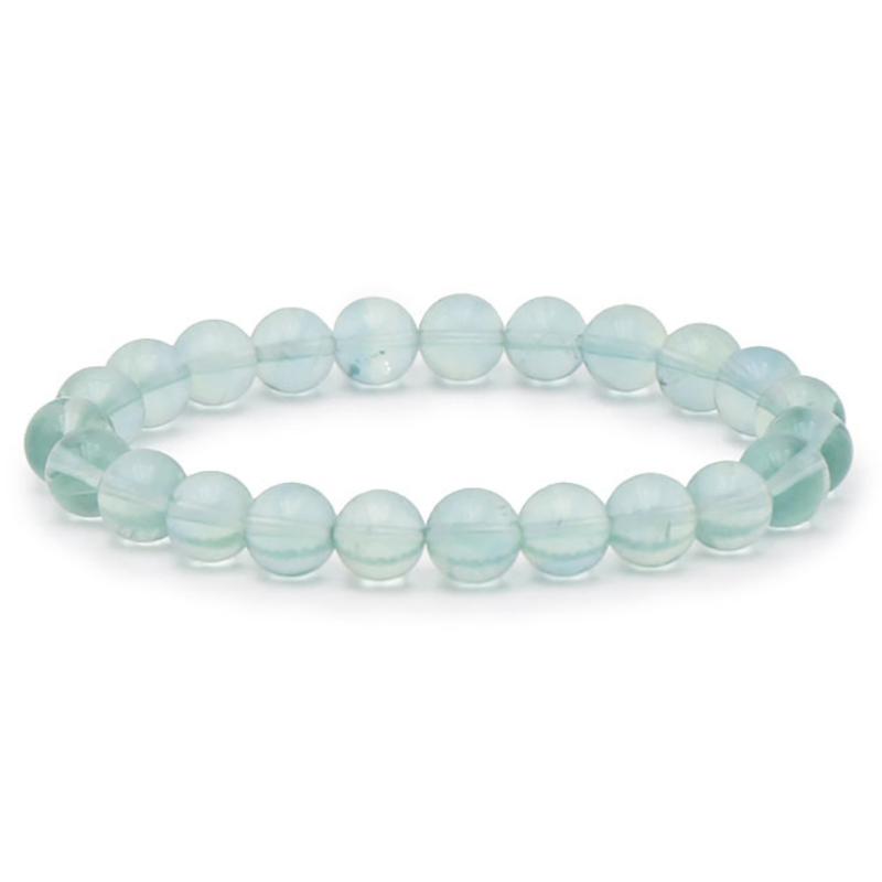 Bracelet fluorine verte Chine AAA (boules 7,5 - 8,5mm) - La Boite à Cailloux