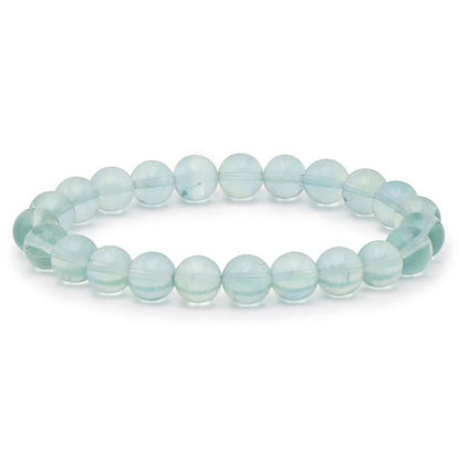 Bracelet fluorine verte Chine AAA (boules 7,5 - 8,5mm) - La Boite à Cailloux