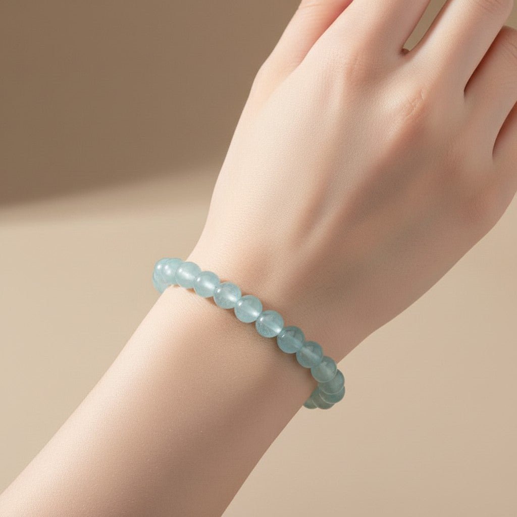 Bracelet fluorine verte Chine AAA (boules 7,5-8,5mm) - La Boite à Cailloux