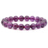 Bracelet fluorine violette Chine AA (boules 9.5 - 10.5mm) - La Boite à Cailloux