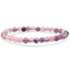 Bracelet fluorine violette multicolore Chine AA+ (boules 5 - 6mm) - La Boite à Cailloux