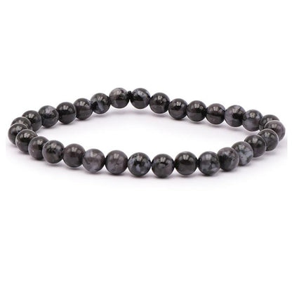 Bracelet Gabbro Madagascar A+ (Merlinite mystique) boules 5 - 6mm - La Boite à Cailloux