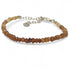 Bracelet grenat brun hessonite Inde A argent 925 - La Boite à Cailloux