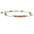 Bracelet grenat brun hessonite Inde AA argent 925 - La Boite à Cailloux