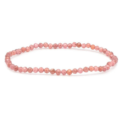 Rhodolite garnet bracelet Tanzania A+ (3mm faceted beads)