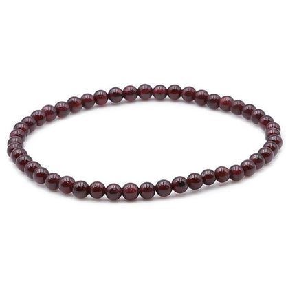 Bracelet grenat rouge almandin Pakistan A (boules 3 - 4mm) - La Boite à Cailloux
