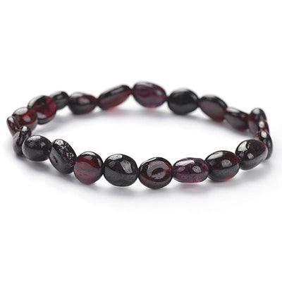 Pakistan A almandine red garnet bracelet (grains 5-7mm)