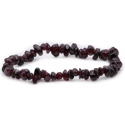 Bracelet grenat rouge almandin Pakistan A (perles baroques) - La Boite à Cailloux