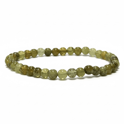 Green garnet bracelet (grossular) Mali A+ (3-4mm balls)
