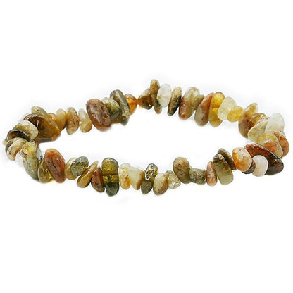 Bracelet grenat vert grossulaire Mali A (perles baroques) - La Boite à Cailloux