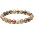 Bracelet grenat vert Mali A (boules 10mm) - La Boite à Cailloux