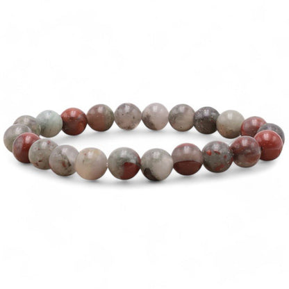 Bracelet héliotrope Afrique du Sud A (boules 7 - 8mm) - La Boite à Cailloux