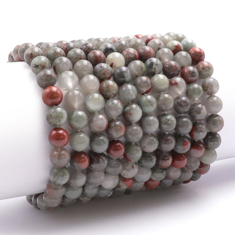 Bracelet héliotrope Afrique du Sud A (boules 7 - 8mm) - La Boite à Cailloux