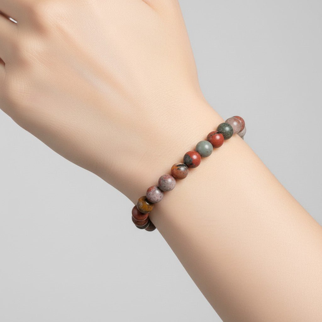 Bracelet héliotrope Afrique du Sud AB (boules 5-6mm) - La Boite à Cailloux