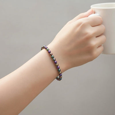 Bracelet Hématite arc en ciel Chine A (boules de 5-6mm)