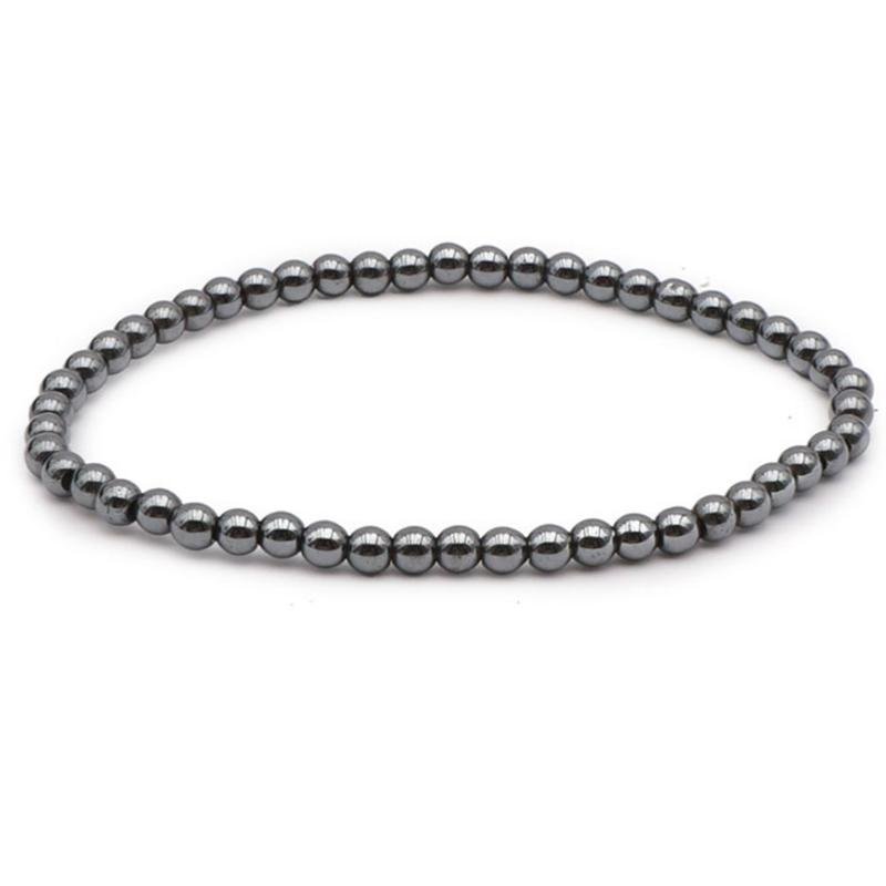 Bracelet Hématite Chine A (boules de 3 - 4mm) - La Boite à Cailloux